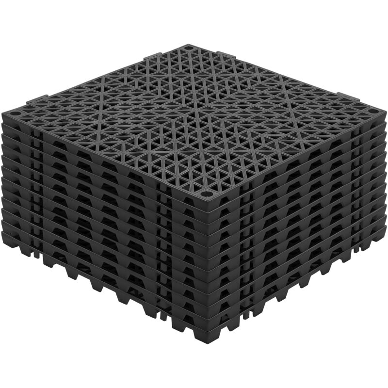 foto del prodotto mophorn cuscino modulare ad incastro, 12 pezzi, tappetini di drenaggio da 30 x 30 cm, piastrelle per pavimenti ad incastro in pvc morbido,