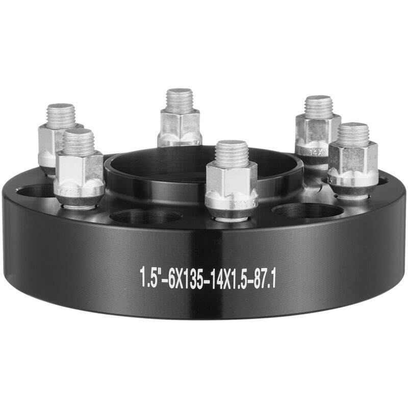 foto del prodotto mophorn distanziali per ruote , adattatori per ruote forgiate da 1,5 6 x5,3 , distanziale hubcentrico a 6 fori, foro da 87,1 mm, perni m14x1,5,
