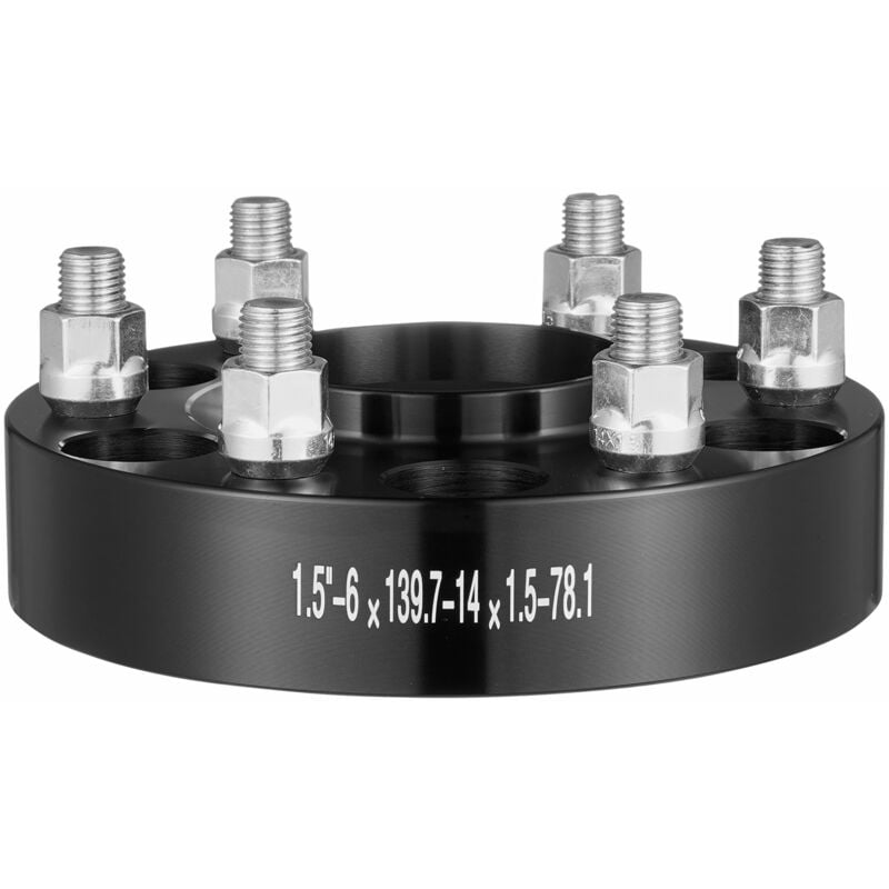 foto del prodotto mophorn distanziali per ruote da 1,5 6x5 , adattatori forgiati hubcentrici a 6 fori, perni m14 x1,5, foro 78,1 mm, adatti per chevrolet, gmc,