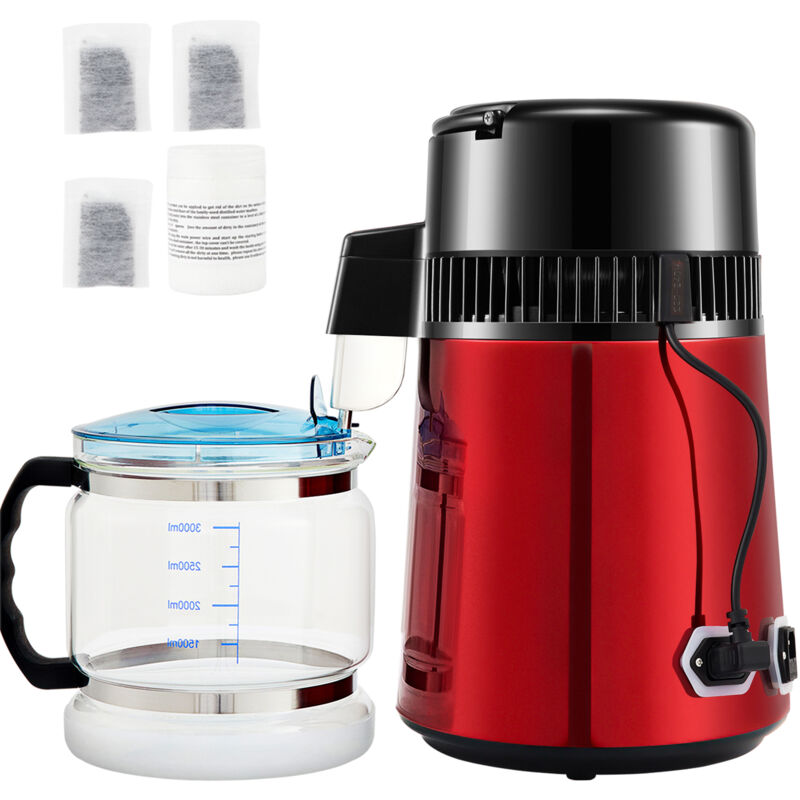foto del prodotto mophorn distillatore d acqua da 4 litri, 1 l h, 750 w, con timer da 0 a 99 ore, display della temperatura, acciaio inossidabile 304, distillatore
