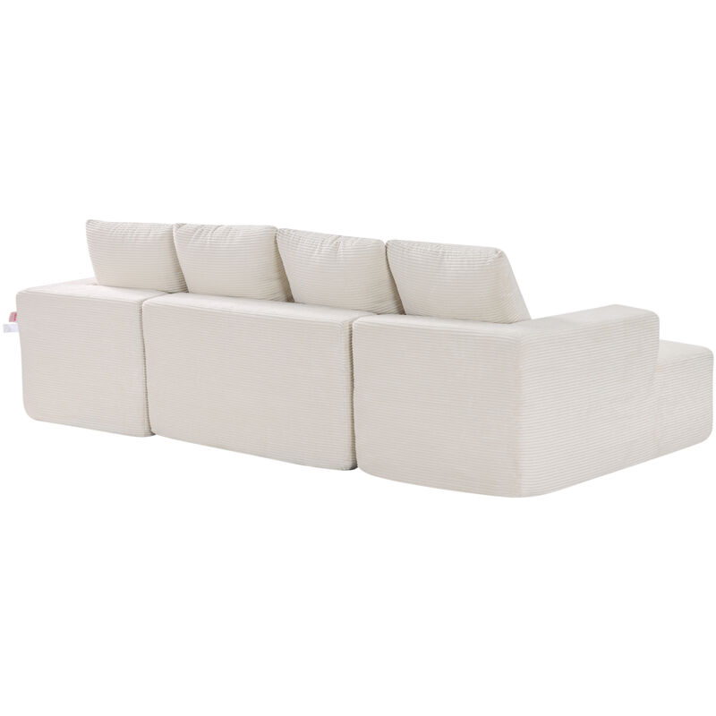 foto del prodotto mophorn divano modulare a u con chaise longue, comodo divano componibile con rivestimento in spugna ad alta densit , design imbottito in velluto a