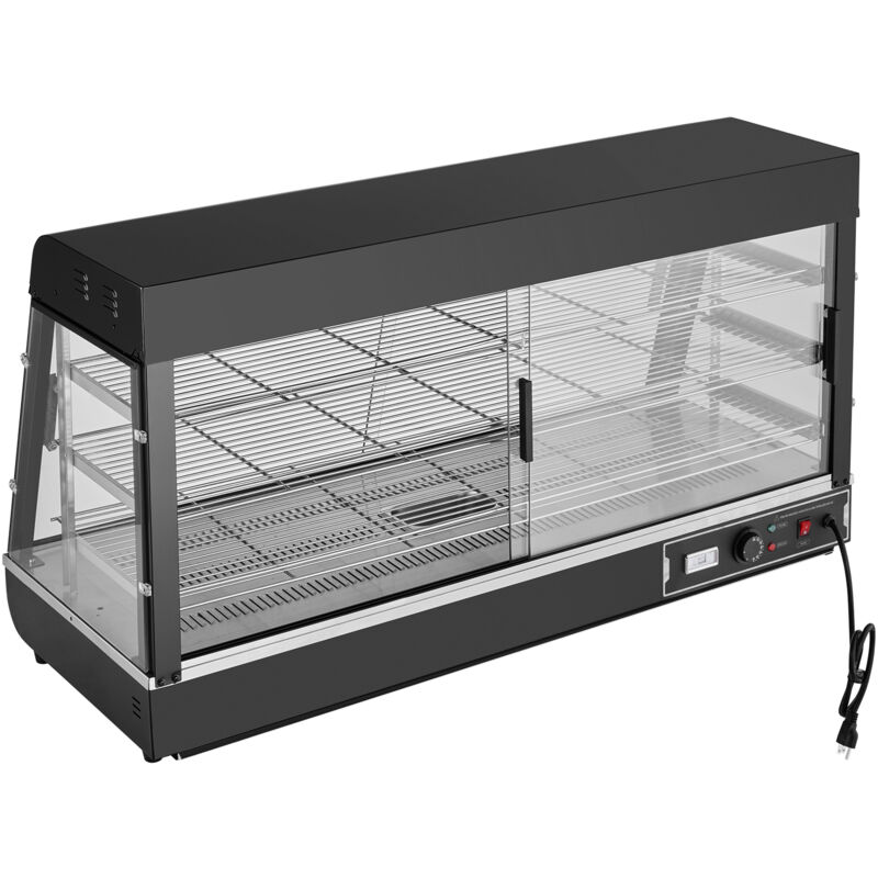 foto del prodotto mophorn espositore scaldavivande commerciale 3 ripiani 1500 w con luce, ripiano regolabile, display della temperatura,riscaldamento a vapore da 30