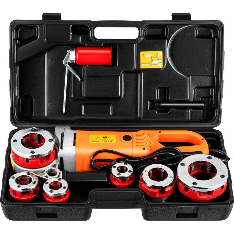foto del prodotto mophorn filettatrice elettrica per tubi 2300w kit di azionamento manuale per impieghi gravosi 220v filettatrice portatile per tubi con 6 stampi