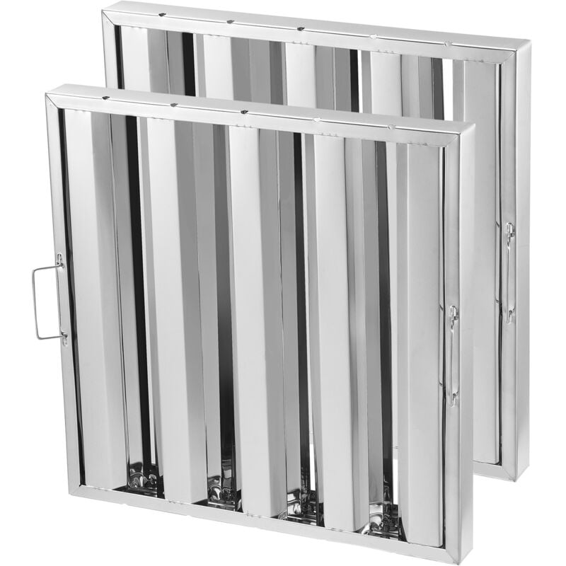 foto del prodotto mophorn filtro per cappa commerciale, 19,5w x 19,5h pollici, acciaio inossidabile, 4 scanalature, confezione da 2 per cucine commerciali