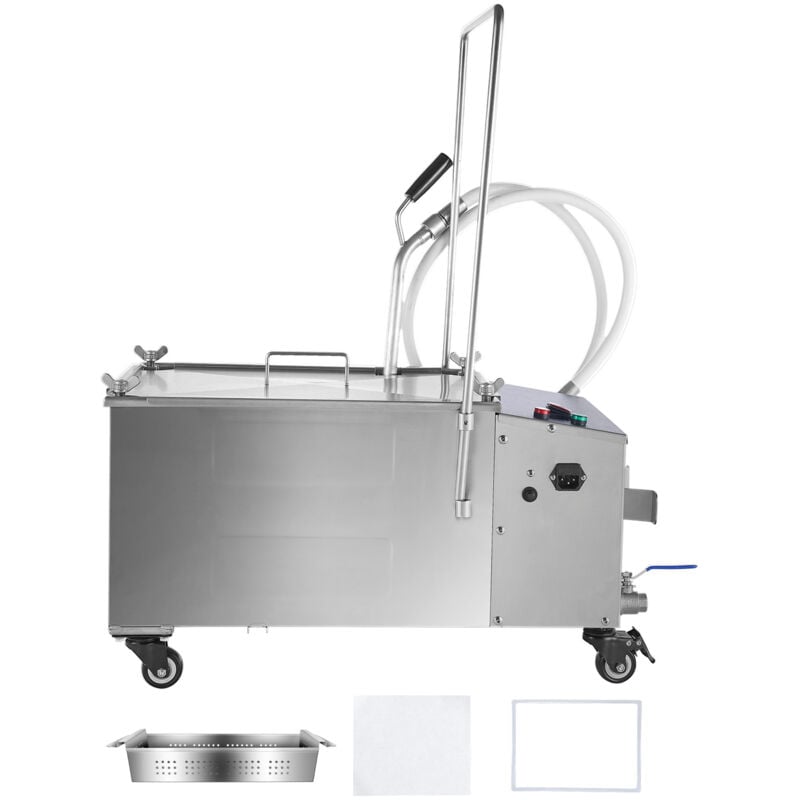 foto del prodotto mophorn filtro per friggitrice, capacita del serbatoio 38 litri, sistema di filtraggio dellolio con velocita di filtraggio dellolio di 10 l min, tubo