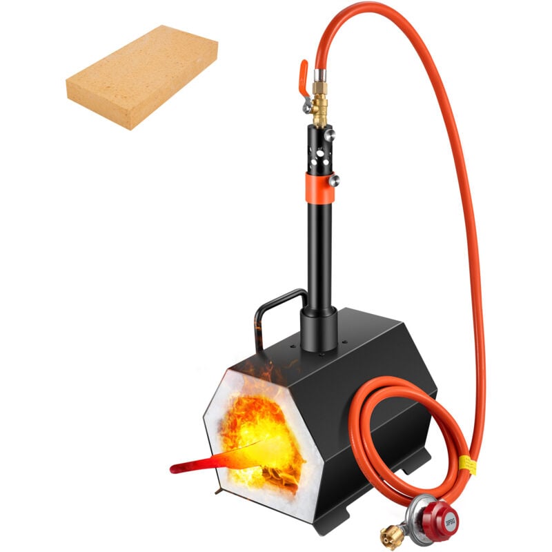 foto del prodotto mophorn forgia a gas propano forma esagonale per coltelli utensili da garage officina fai da te, forgia a gas propano bruciatori portabile 7,1kg,