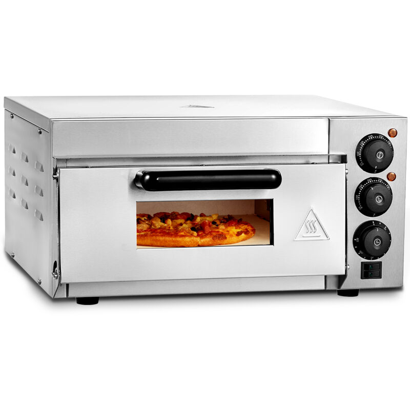 foto del prodotto mophorn forno per pizza commerciale da banco , 14 single deck layer, forno elettrico per pizza in acciaio inox con pietra e maniglia, macchina per