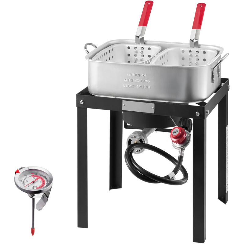 foto del prodotto mophorn friggitrice per pesce e ali da 18 qt con doppio cestello kit propano in alluminio. friggitrice profonda per esterni con termometro,