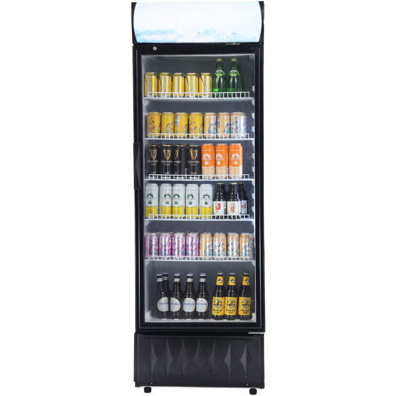 foto del prodotto mophorn frigorifero commerciale , refrigeratore per bevande da 12,2 piedi cubi 345 litri, espositore con porta in vetro con 5 ripiani regolabili e