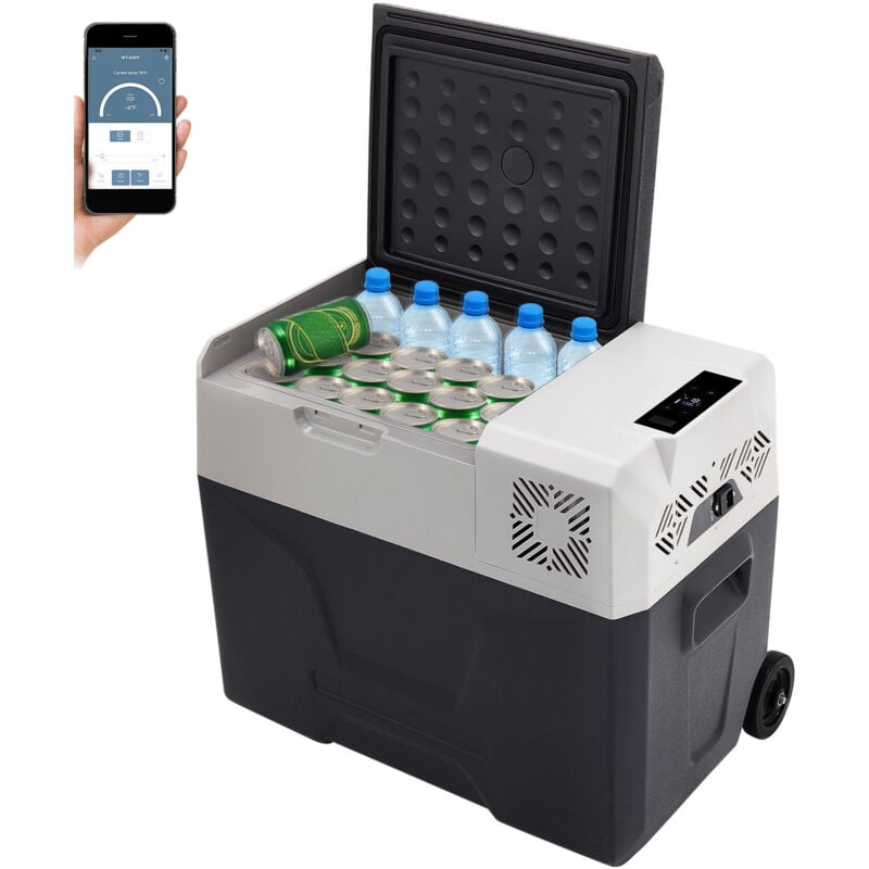 foto del prodotto mophorn frigorifero per auto, 40l 42.3qt, 12v, congelatore portatile a zona singola con ruote e maniglia, 4 68 , 12 24v dc, 100 240v ac, per