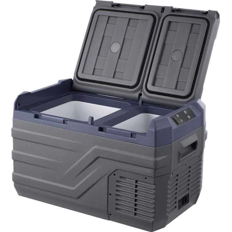 foto del prodotto mophorn frigorifero per auto, congelatore portatile da 12 volt, 25 l a doppia zona, 4 68 regolabile, 12 24 v cc e 100 240 v ca, compressore per