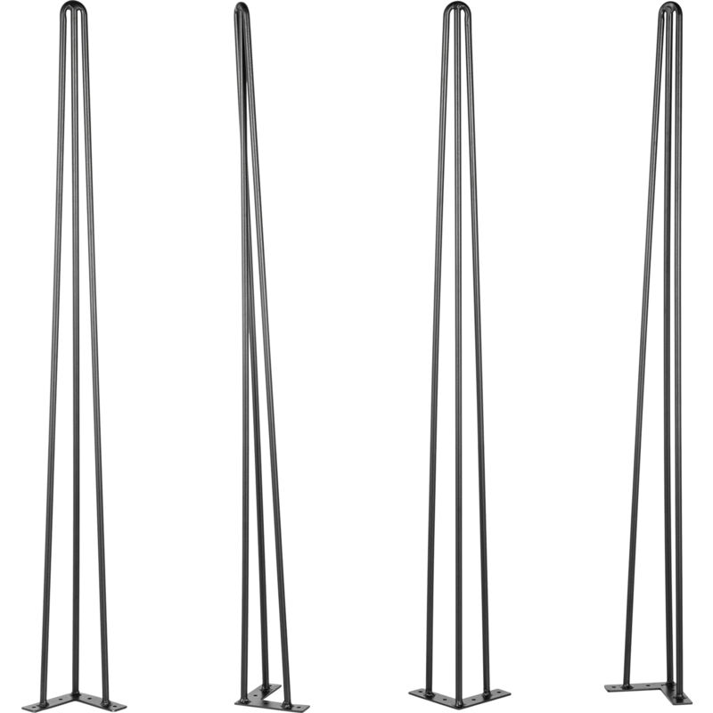 foto del prodotto mophorn gambe per tavolo a forcina da 34 pollici, nere, set di 4 gambe per scrivania, capacit di 220 libbre, gambe per mobili fai da te in acciaio