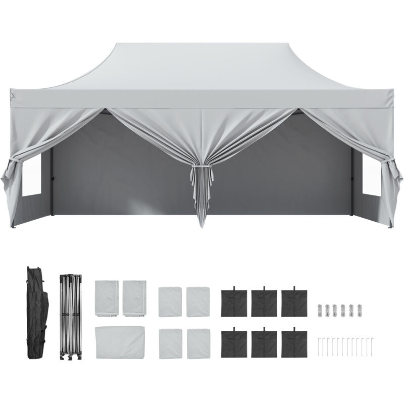 foto del prodotto mophorn gazebo tenda pop up pieghevole con pareti laterali rimovibili gazebo 304,8 x 609,6 cm portatile con borsa a rotelle,tendalino impermeabile