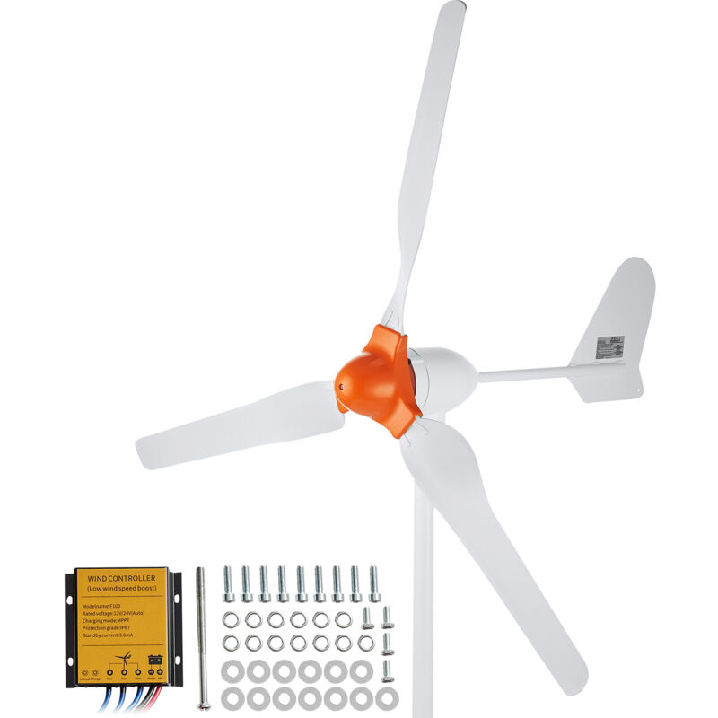 foto del prodotto mophorn generatore eolico da 800 w, kit di alimentazione eolica a 3 pale da 12 v con regolatore mppt, direzione del vento regolabile e velocit di