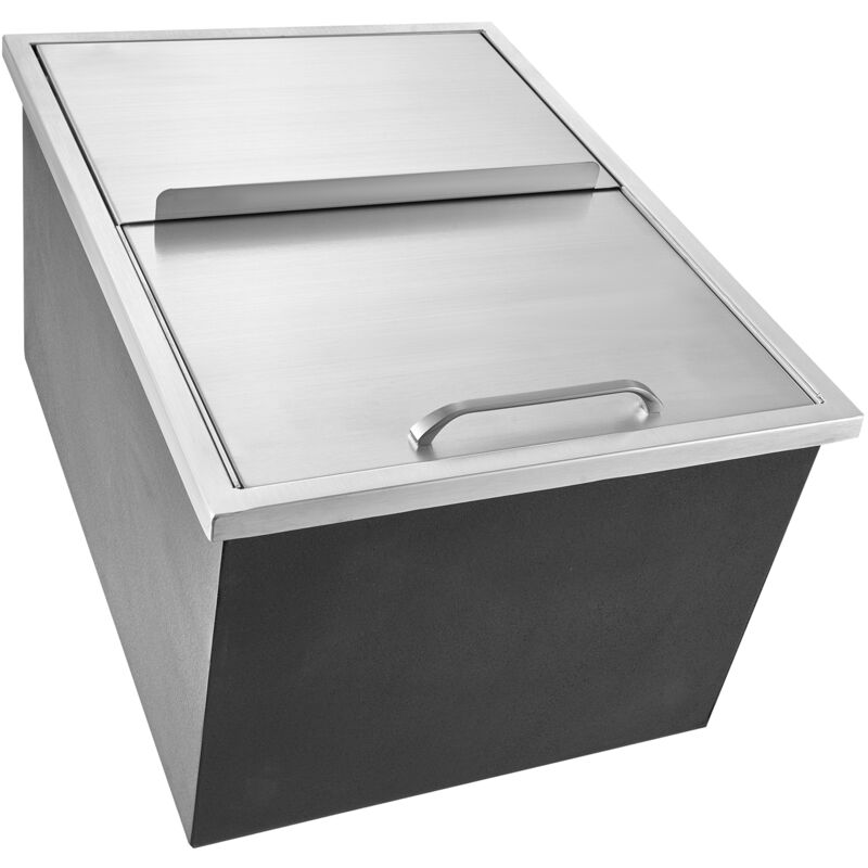 foto del prodotto mophorn ghiacciaia a scomparsa, 24 lx18 wx13 h refrigeratore in acciaio inox, contenitore per ghiaccio commerciale da 40,9 qt con coperchio