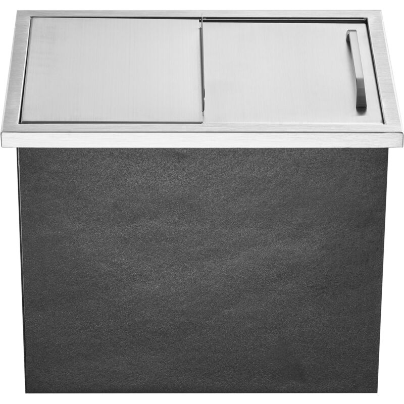 foto del prodotto mophorn ghiacciaia da incasso, acciaio inossidabile 18 l x 12 l x 14,5 a, frigorifero commerciale da 40,9 qt con coperchio scorrevole, tubo di