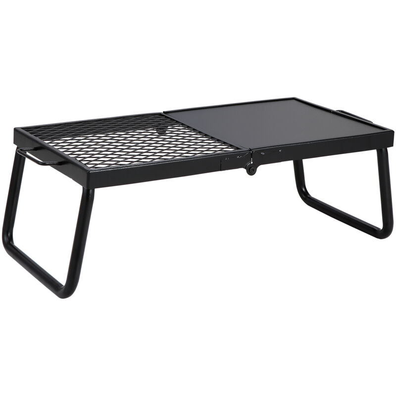 foto del prodotto mophorn griglia pieghevole per fal , griglia in acciaio resistente da 57 cm, griglia portatile da campeggio sopra il braciere, griglia per cucinare