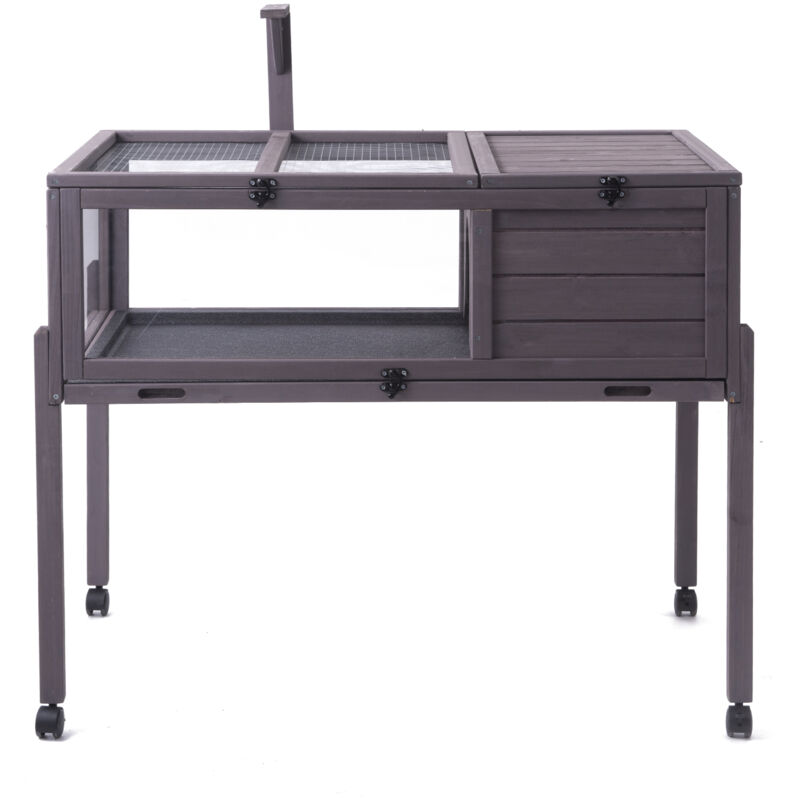 foto del prodotto mophorn habitat per tartarughe,casa per tartarughe in legno per interni ed esterni,recinto per tartarughe con supporto per luce,recinto per