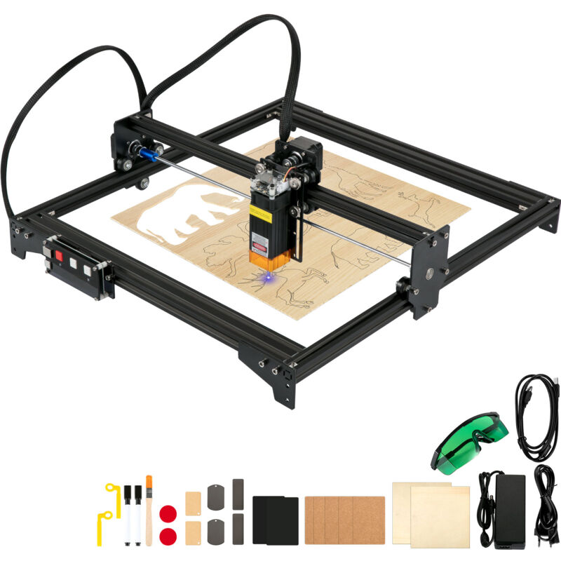 foto del prodotto mophorn incisore laser da tavolo 16,1 x15,7 ampia area 5,5 w potenza laser macchina per incisione di precisione per progetti fai da te