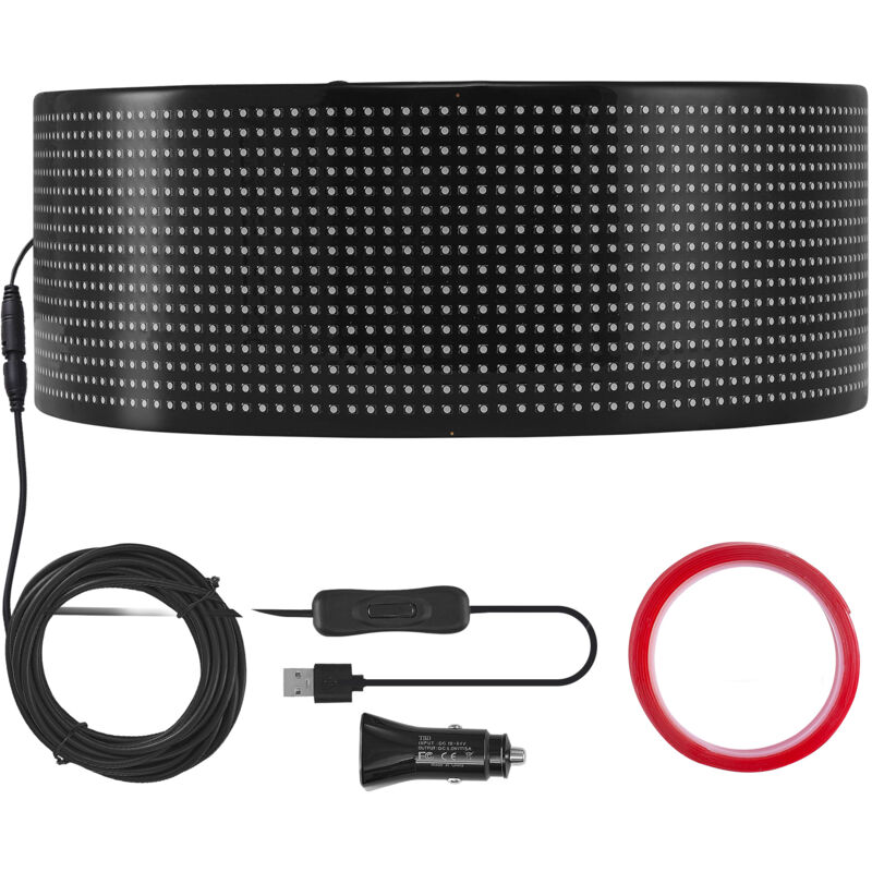 foto del prodotto mophorn insegna led programmabile, pannello a scorrimento led a colori p6, tabellone fai da te, controllo app bluetooth, segnaletica per negozio,