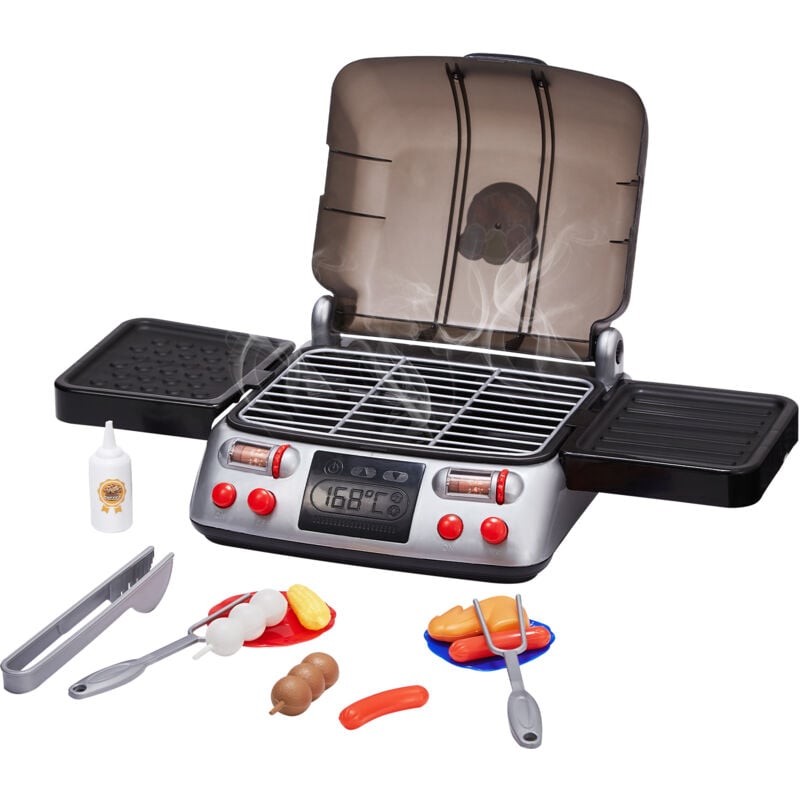 foto del prodotto mophorn kids bbq grill toy set fumo, suono e luce, cibo finto, accessori per bambini dai 2 ai 6 anni, regalo di compleanno