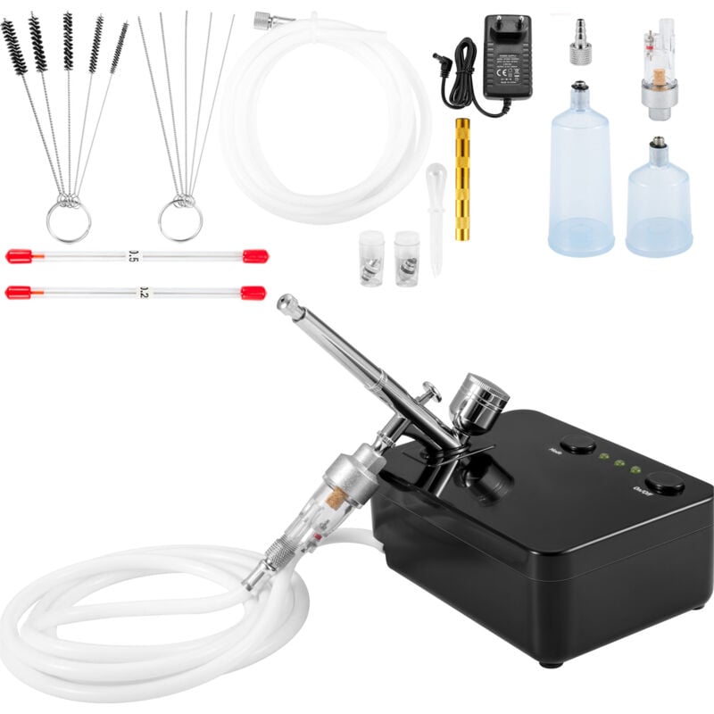 foto del prodotto mophorn kit aerografo portatile con compressore, aerografi a doppia azione con alimentazione a gravit , set multiuso per arte, unghie, tatuaggi,
