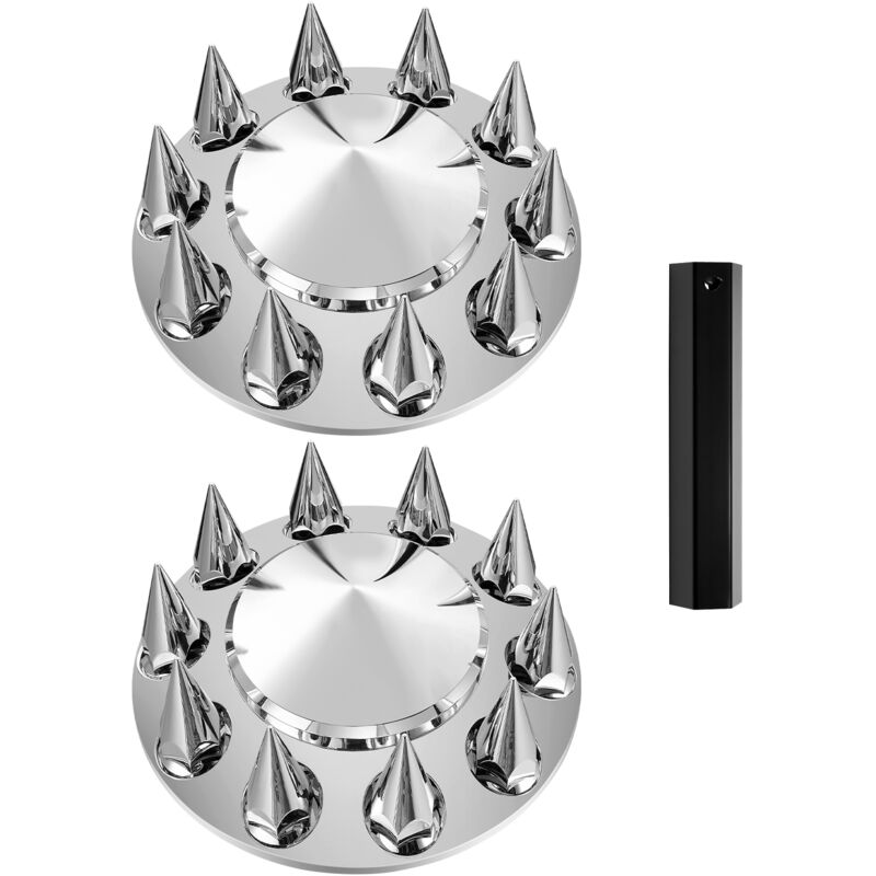 foto del prodotto mophorn kit completo copriasse per autocarri, copriruota anteriori con punte, copridadi ruota antiruggine in abs elettroplaccati, vestibilit 
