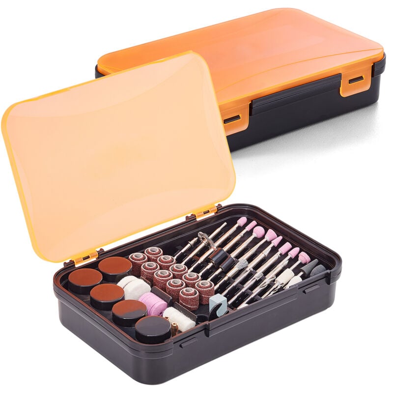 foto del prodotto mophorn kit di accessori per utensili rotanti 357 pezzi, set di utensili rotanti elettrici con gambo da 1 8 , adattamento universale per utensili
