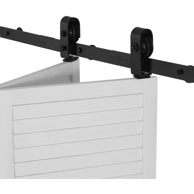 foto del prodotto mophorn kit di binari per porte scorrevoli pieghevoli, binari superiori da 914,4 mm, movimento silenzioso e fluido, installazione semplice, adatto