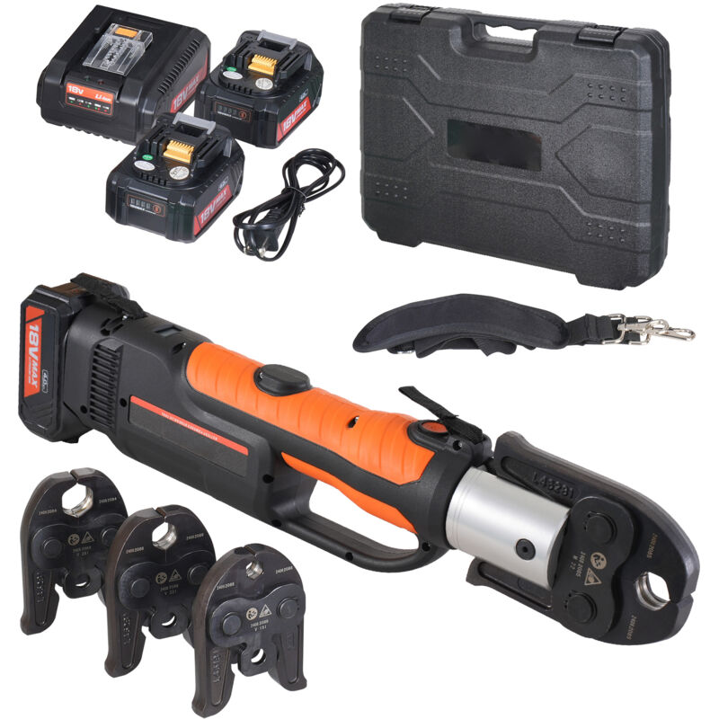 foto del prodotto mophorn kit di utensili per pressatura e batteria, utensile per pressatura professionale, utensile elettrico per crimpatura di tubi con ganasce