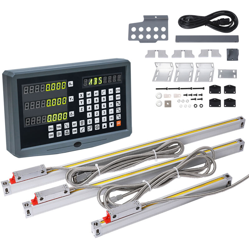 foto del prodotto mophorn kit di visualizzazione dro a 3 assi, scala lineare da 10 20 24 , lettura digitale per fresatrici