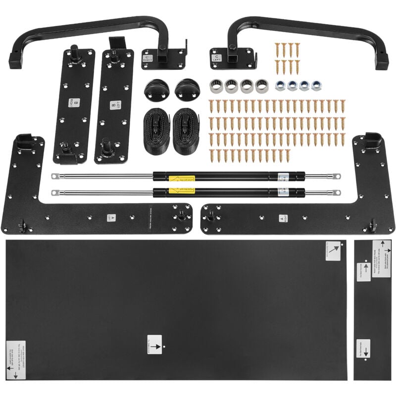 foto del prodotto mophorn kit letto a scomparsa full size, letto a scomparsa deluxe fai da te con leva pneumatica, supporto per telaio resistente, mobiletto