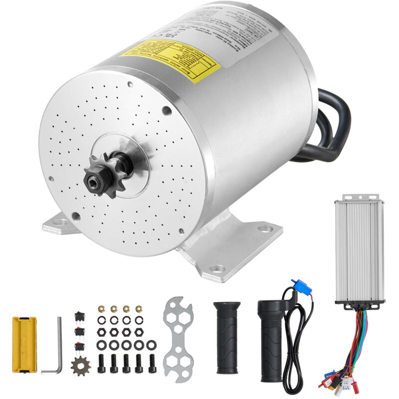 foto del prodotto mophorn kit motore elettrico brushless dc 1800w motore 48v 4500rpm con regolatore di velocit e manopola dell acceleratore per go kart, bici