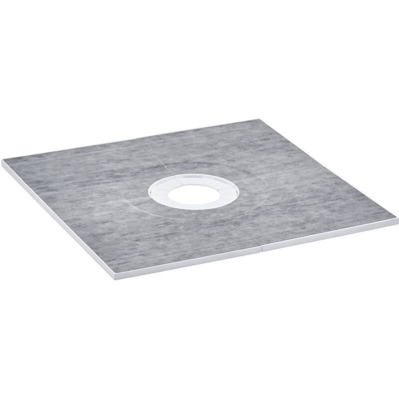 foto del prodotto mophorn kit per bordo doccia 914x914mm, kit per piatto doccia in eps leggero con scarico centrale da 160mm, include 2 teli impermeabili per