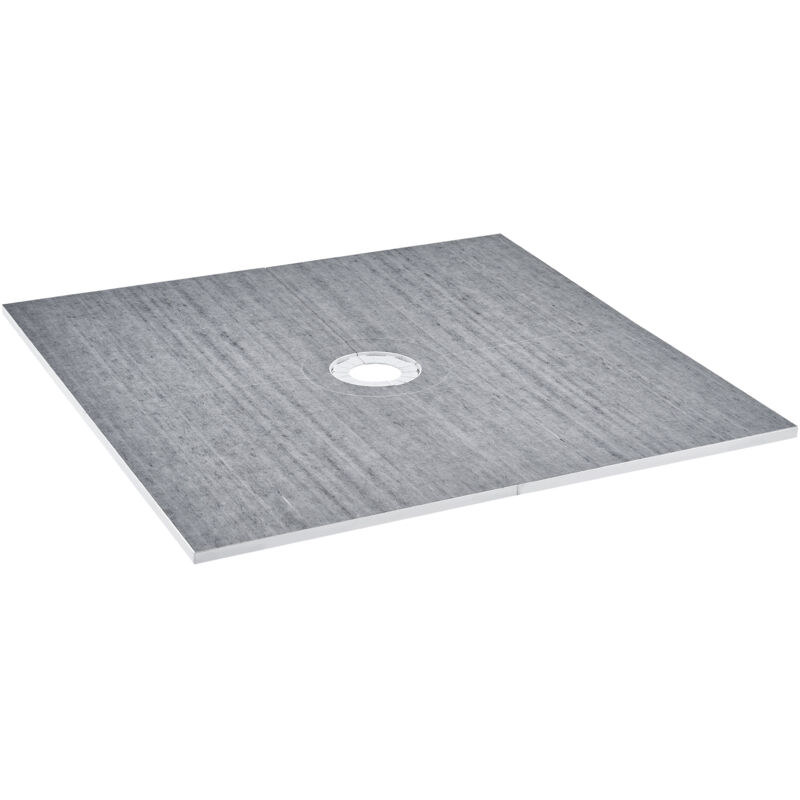 foto del prodotto mophorn kit per bordo doccia , kit per piatto doccia 1828x1828mm con scarico centrale da 160mm, kit di installazione eps leggero con 2 teli