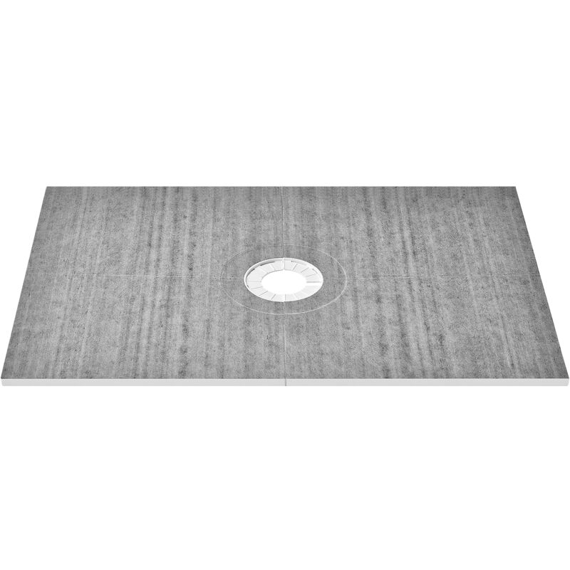 foto del prodotto mophorn kit per bordo doccia , piatto doccia 1219x1828mm con scarico centrale da 160mm, kit di installazione eps leggero con 2 teli impermeabili,