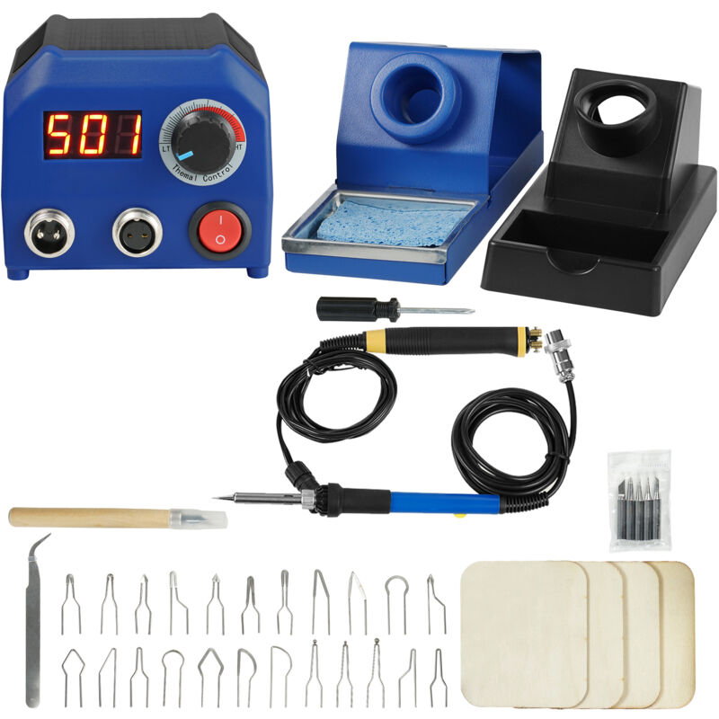 foto del prodotto mophorn kit pirografia per legno temperatura regolabile 250700 c con display bruciatore per legno con 5 punte solide, set di strumenti pirografo