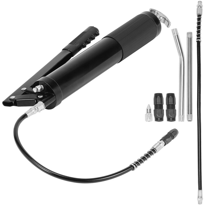 foto del prodotto mophorn kit pistola per grasso servizio pesante, pressione massima 10000 psi, capacit 20 oz, include tubo flessibile da 18,5 , 2 giunti piatti,