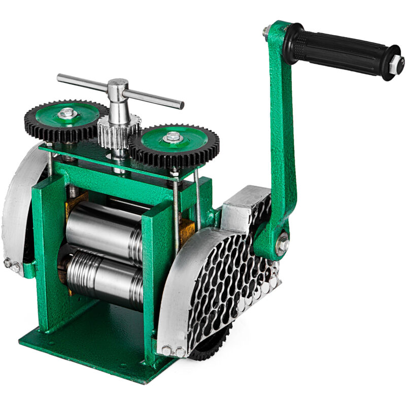 foto del prodotto mophorn laminatoio combinato, larghezza rullo 85 mm, strumento di pressatura manuale per gioielli per fai da te, laminazione piatta, 120x55 mm