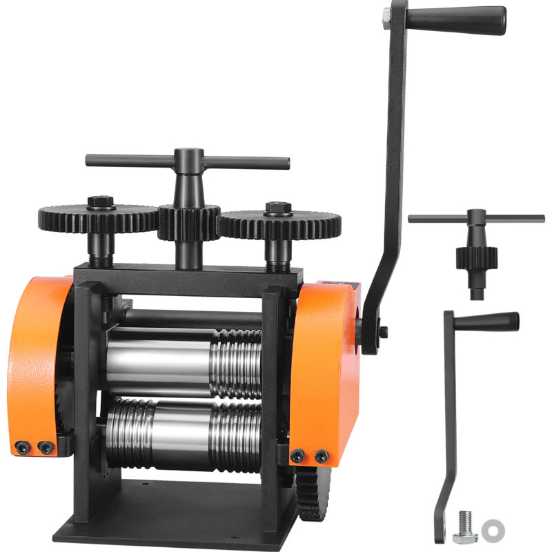 foto del prodotto mophorn laminatoio, macchina per laminazione di gioielli da 45 mm 1,77 , rapporto di trasmissione 1 2,4, multifunzione 3 in 1, spessore della