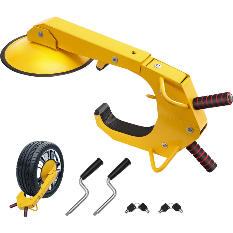foto del prodotto mophorn lucchetto universale per auto set da 2 pattini antifurto 16 38 cm blocca ruota in acciaio q235 a ventosa grande 30 cm 4 chiavi dispositivo