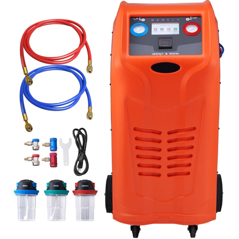 foto del prodotto mophorn macchina di recupero del refrigerante completamente automatica kit a doppio cilindro con compressore, bilancia elettronica, filtro e