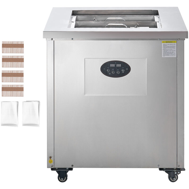 foto del prodotto mophorn macchina ghiaccioli commerciale in acciaio inossidabile, set di 2 stampi macchina per fare ghiaccioli 52 pezzi, macchina per ghiaccioli con