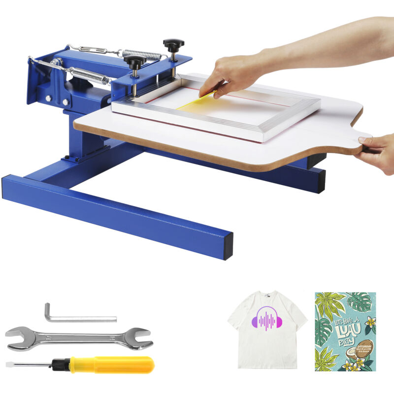 foto del prodotto mophorn macchina per stampa serigrafica 1 colore 1 stazione, 21,2x17,7 pollici con pallet a doppio strato, tensione regolabile per magliette fai da