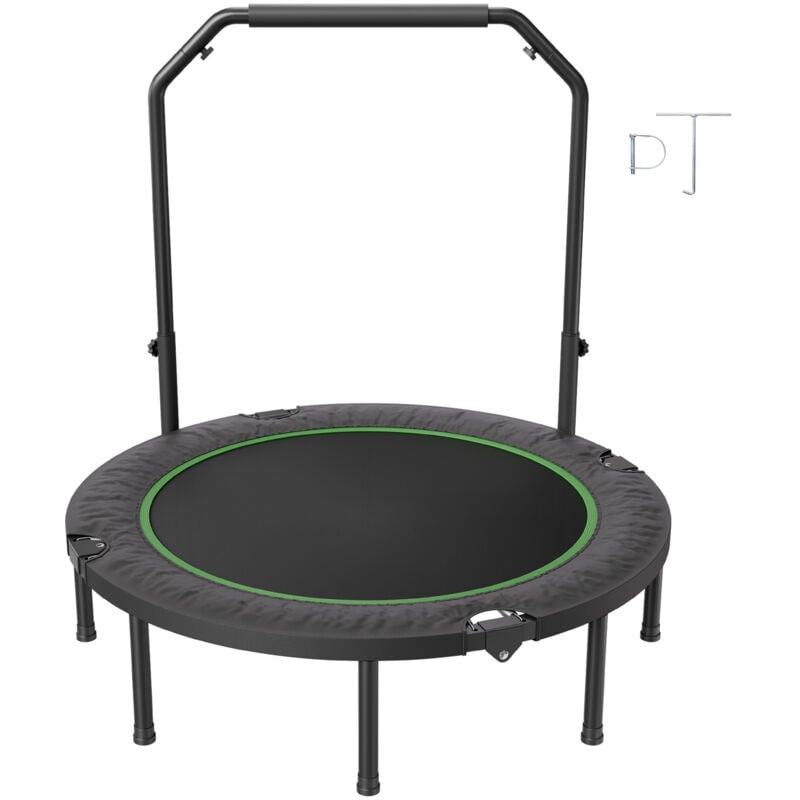 foto del prodotto mophorn mini trampolino pieghevole, trampolino da fitness da 52 pollici, carico massimo 450 libbre, stabile e silenzioso, maniglia in schiuma
