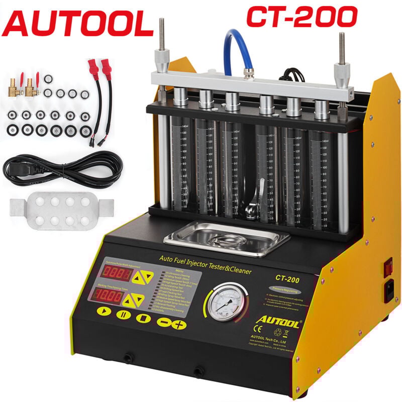 foto del prodotto mophorn mophron ct200 pulitore e tester di iniettori di carburante, pulitore e tester ultrasonico 220v per iniettori di 4 6 cilindri