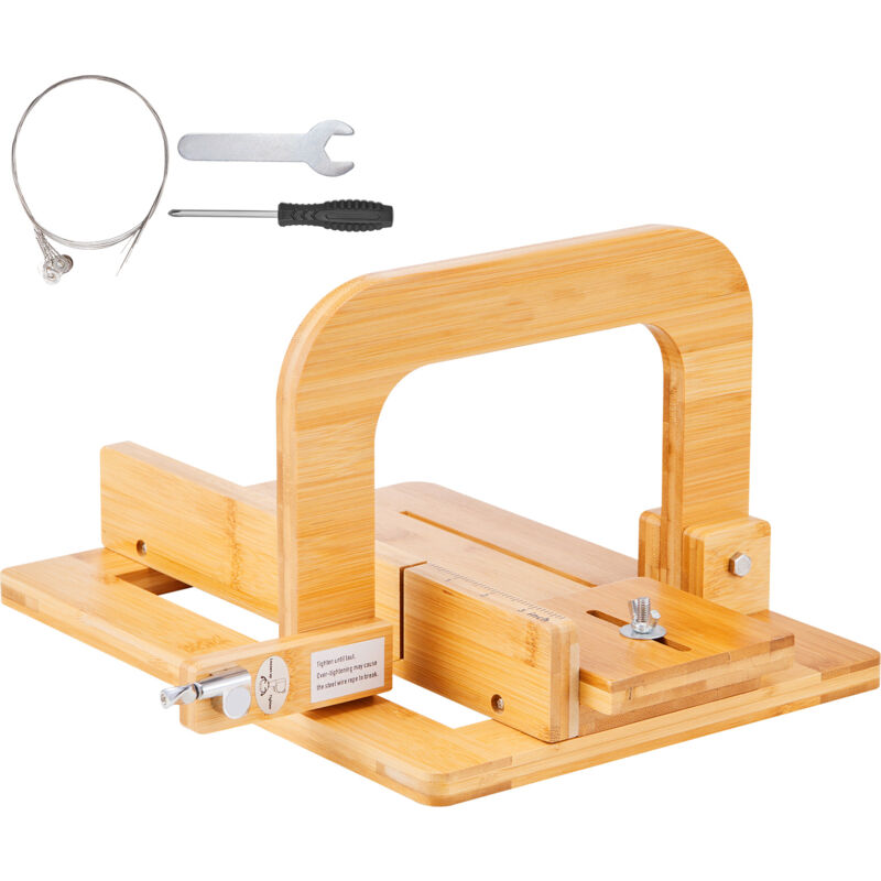 foto del prodotto mophorn morphron tagliapasta per sapone, spessore regolabile da 0 a 2 pollici, tagliapasta per sapone in bamb con filo in acciaio inossidabile