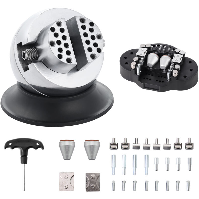 foto del prodotto mophorn morsa a sfera , utensile per incisioni da 3 , rotazione a 360 . 30 pezzi di accessori. blocco standard per intarsi di pietre preziose e