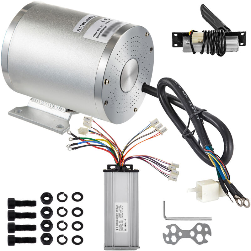 foto del prodotto mophorn motore elettrico 1800w dc 48v brushed motore elettrico con controller, pedale, caricabatterie per monopattino fai da te, bici elettrica,