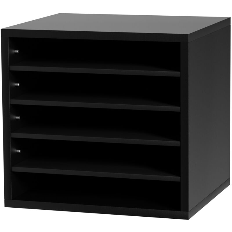 foto del prodotto mophorn organizzatore della letteratura ,5 scomparti per ufficio con cassetti regolabili, 13,9x12x13 pollici, raccoglitore in legno per ufficio,